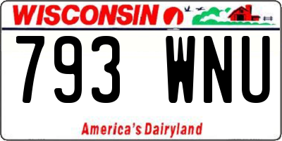 WI license plate 793WNU