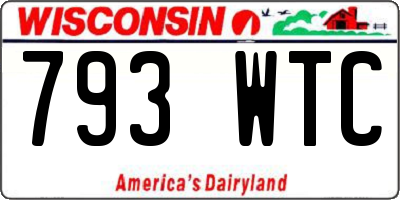 WI license plate 793WTC