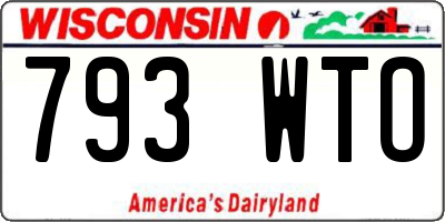 WI license plate 793WTO