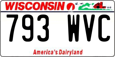 WI license plate 793WVC