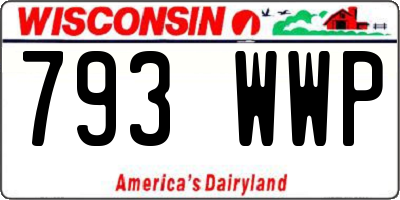 WI license plate 793WWP