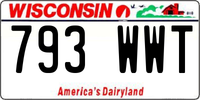 WI license plate 793WWT