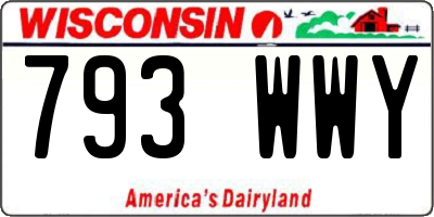 WI license plate 793WWY