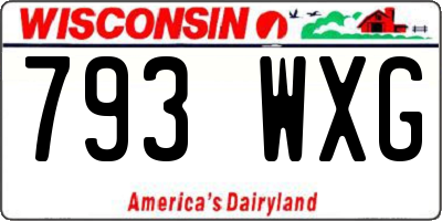 WI license plate 793WXG