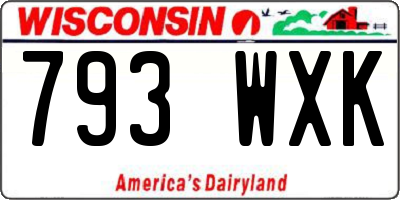 WI license plate 793WXK