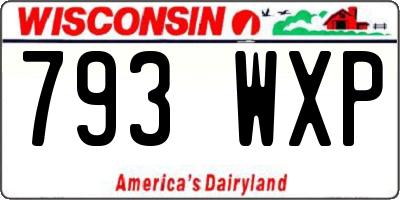 WI license plate 793WXP