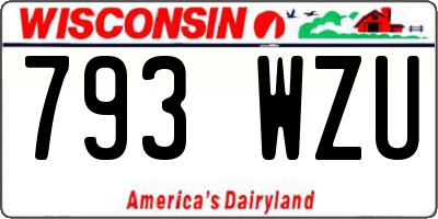 WI license plate 793WZU