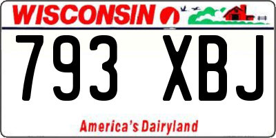 WI license plate 793XBJ