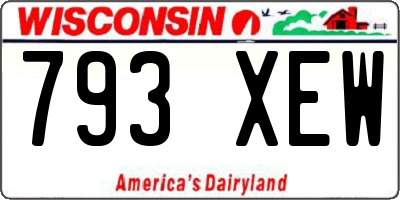 WI license plate 793XEW