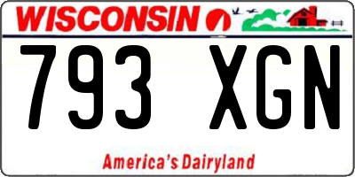 WI license plate 793XGN
