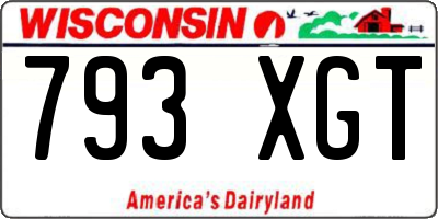WI license plate 793XGT
