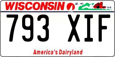 WI license plate 793XIF