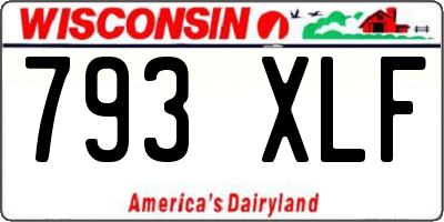WI license plate 793XLF