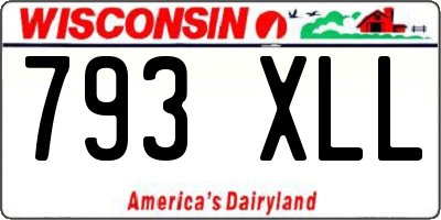 WI license plate 793XLL