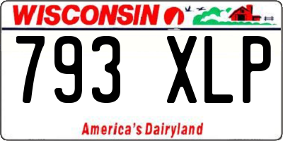 WI license plate 793XLP
