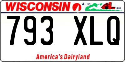WI license plate 793XLQ