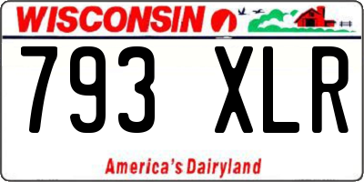 WI license plate 793XLR
