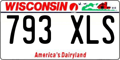 WI license plate 793XLS