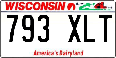 WI license plate 793XLT
