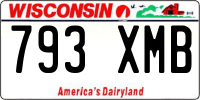 WI license plate 793XMB