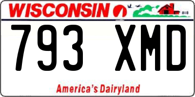 WI license plate 793XMD