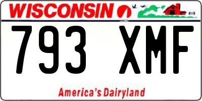 WI license plate 793XMF