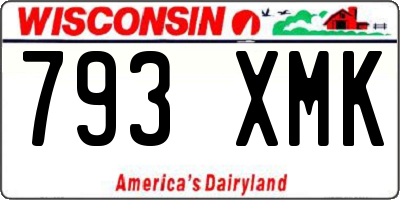 WI license plate 793XMK