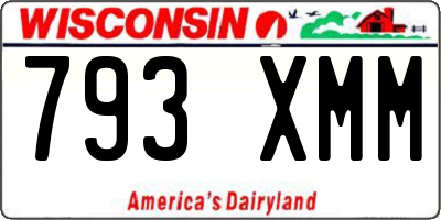 WI license plate 793XMM