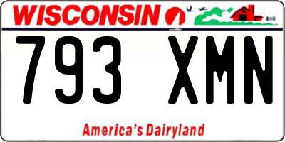 WI license plate 793XMN