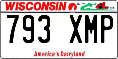 WI license plate 793XMP
