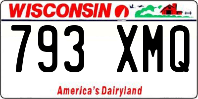 WI license plate 793XMQ
