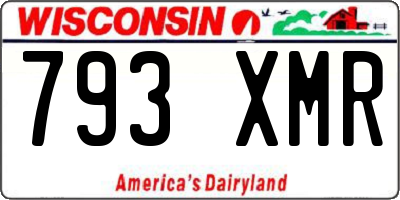 WI license plate 793XMR