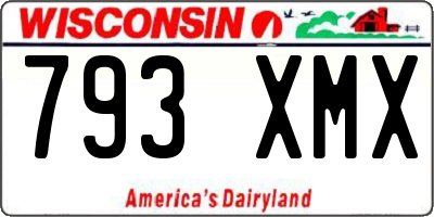 WI license plate 793XMX