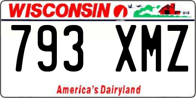 WI license plate 793XMZ
