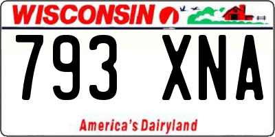 WI license plate 793XNA