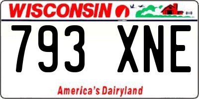 WI license plate 793XNE