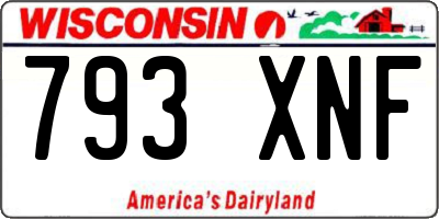 WI license plate 793XNF