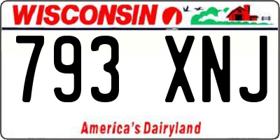 WI license plate 793XNJ