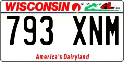 WI license plate 793XNM