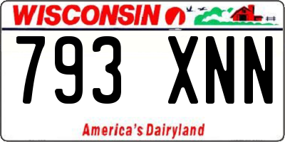 WI license plate 793XNN