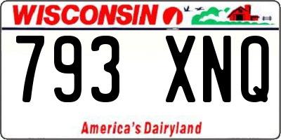 WI license plate 793XNQ