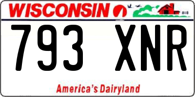 WI license plate 793XNR