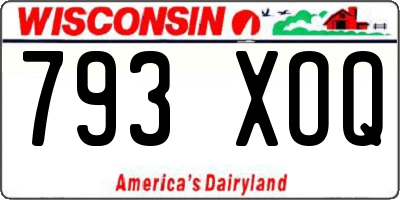 WI license plate 793XOQ