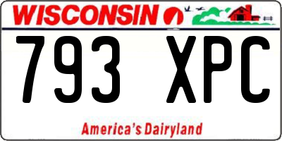 WI license plate 793XPC