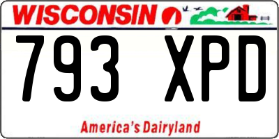 WI license plate 793XPD