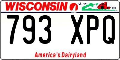 WI license plate 793XPQ
