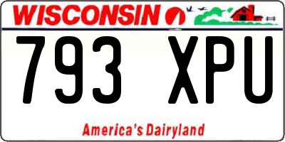 WI license plate 793XPU