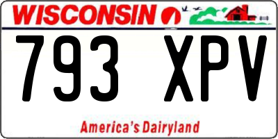 WI license plate 793XPV
