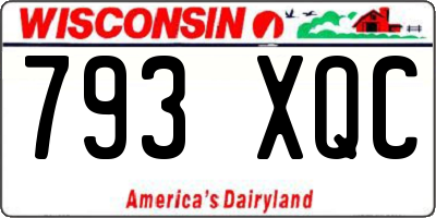 WI license plate 793XQC