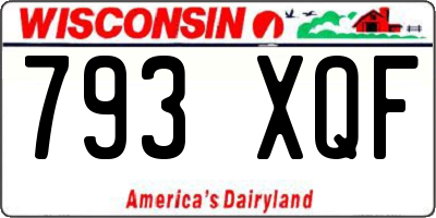 WI license plate 793XQF